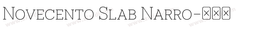 Novecento Slab Narro字体转换